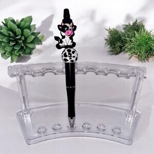 Cow refillable beaded pen